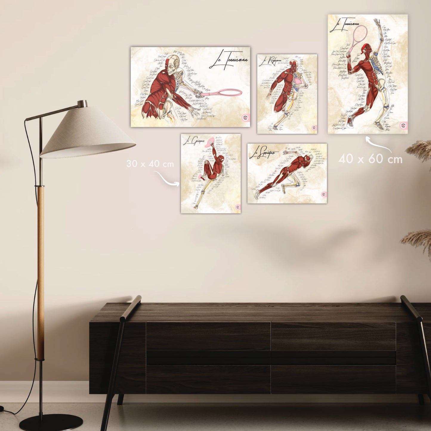 Planche anatomique du sport En Chair et en Os décoration pour cabinet médical