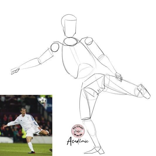 Écorché anatomique du football : comment dessiner l'anatomie du footballeur