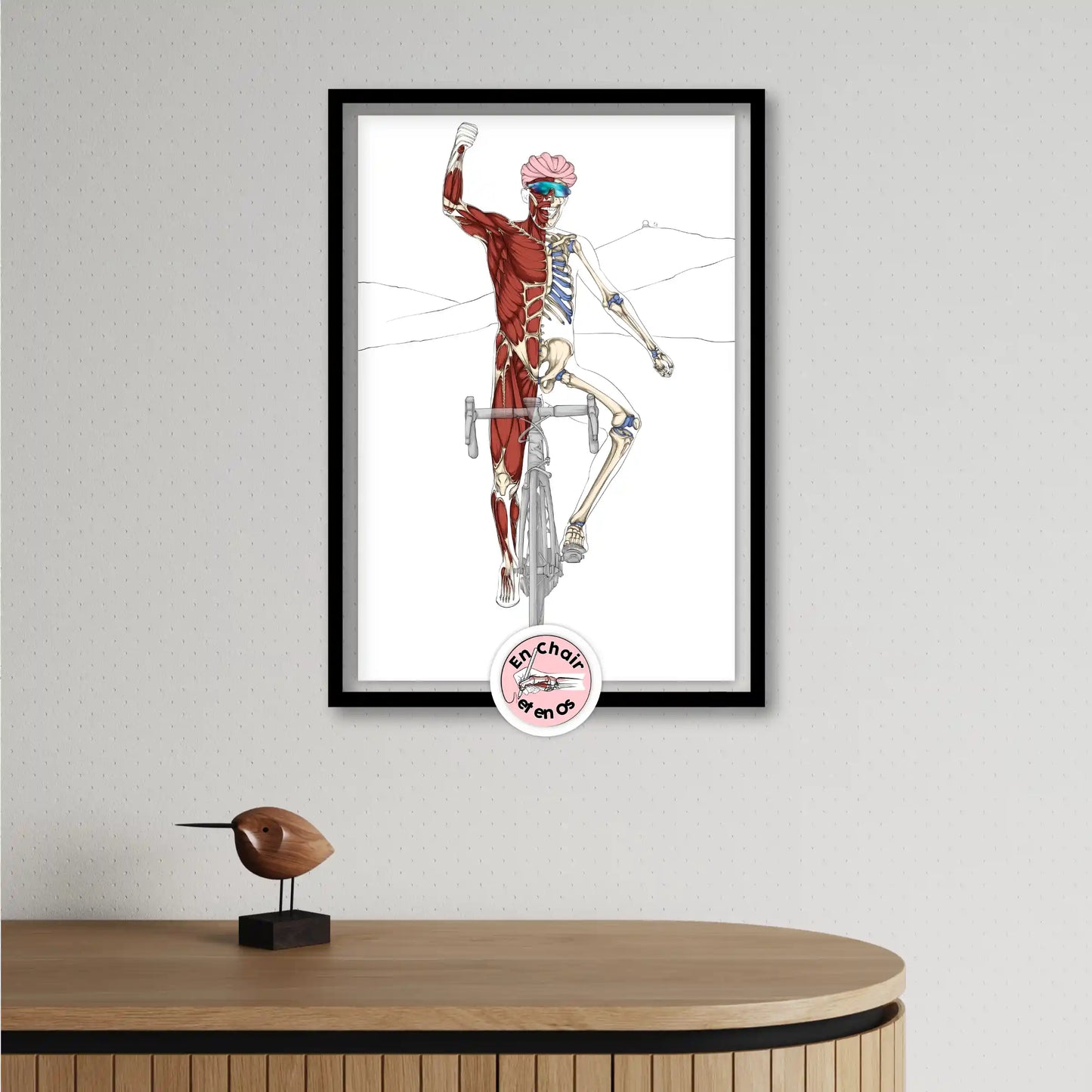 Écorché Anatomique Cyclisme Thibaut Pinot - Victoire Tourmalet