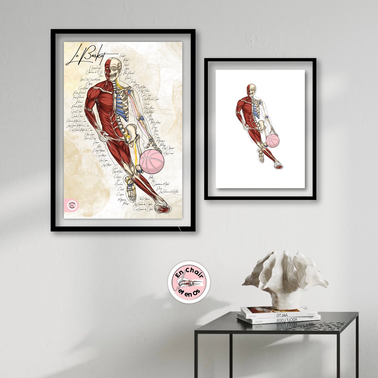 Poster Anatomique Basketball Tony Parker